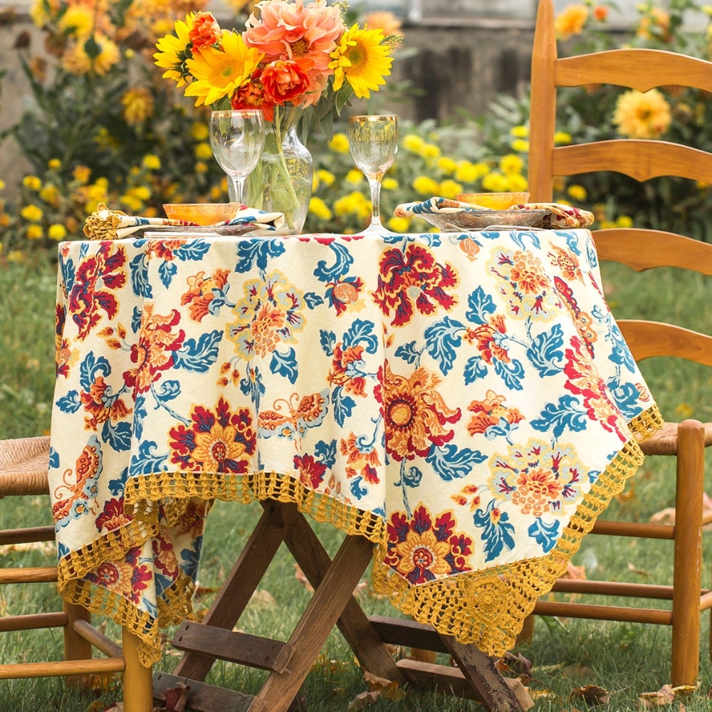 April Cornell Tablecloth Ming Crochet NWT